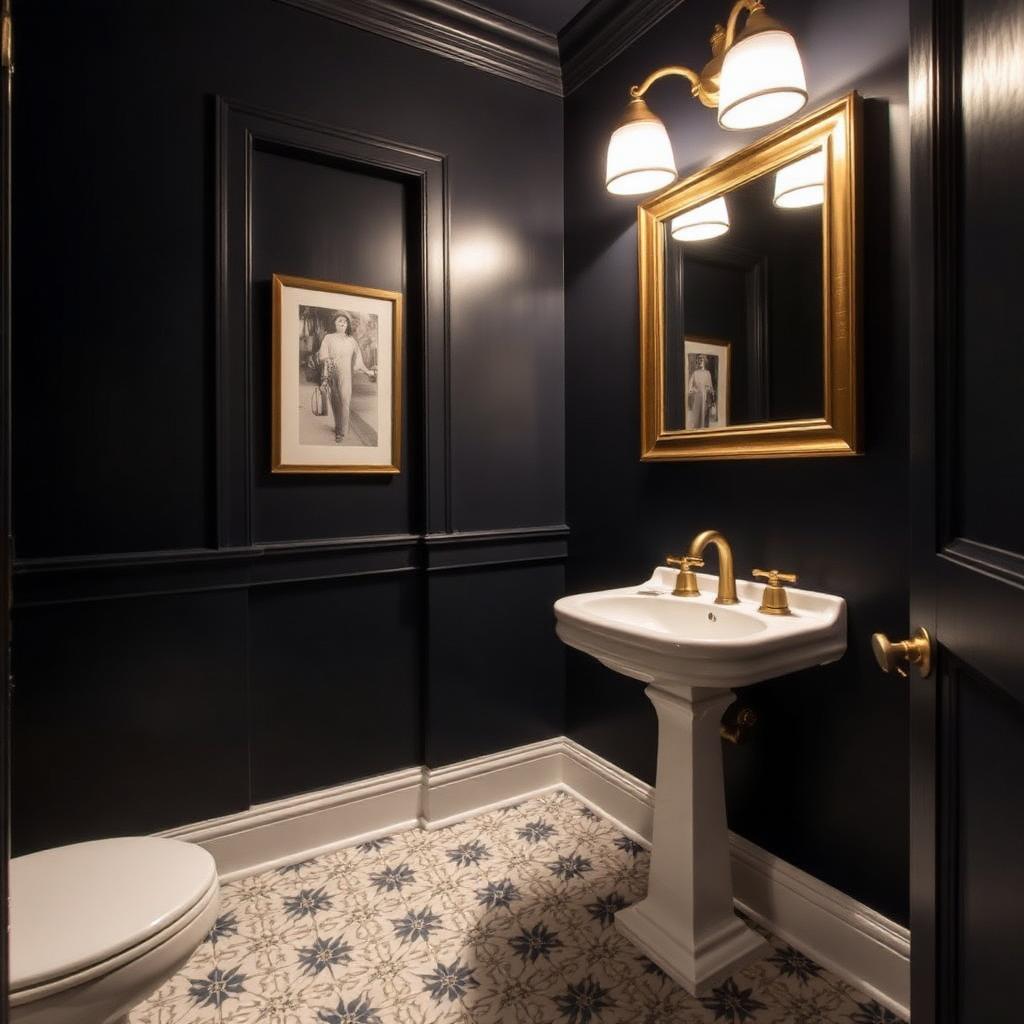 Small powder room, Carroll Gardens